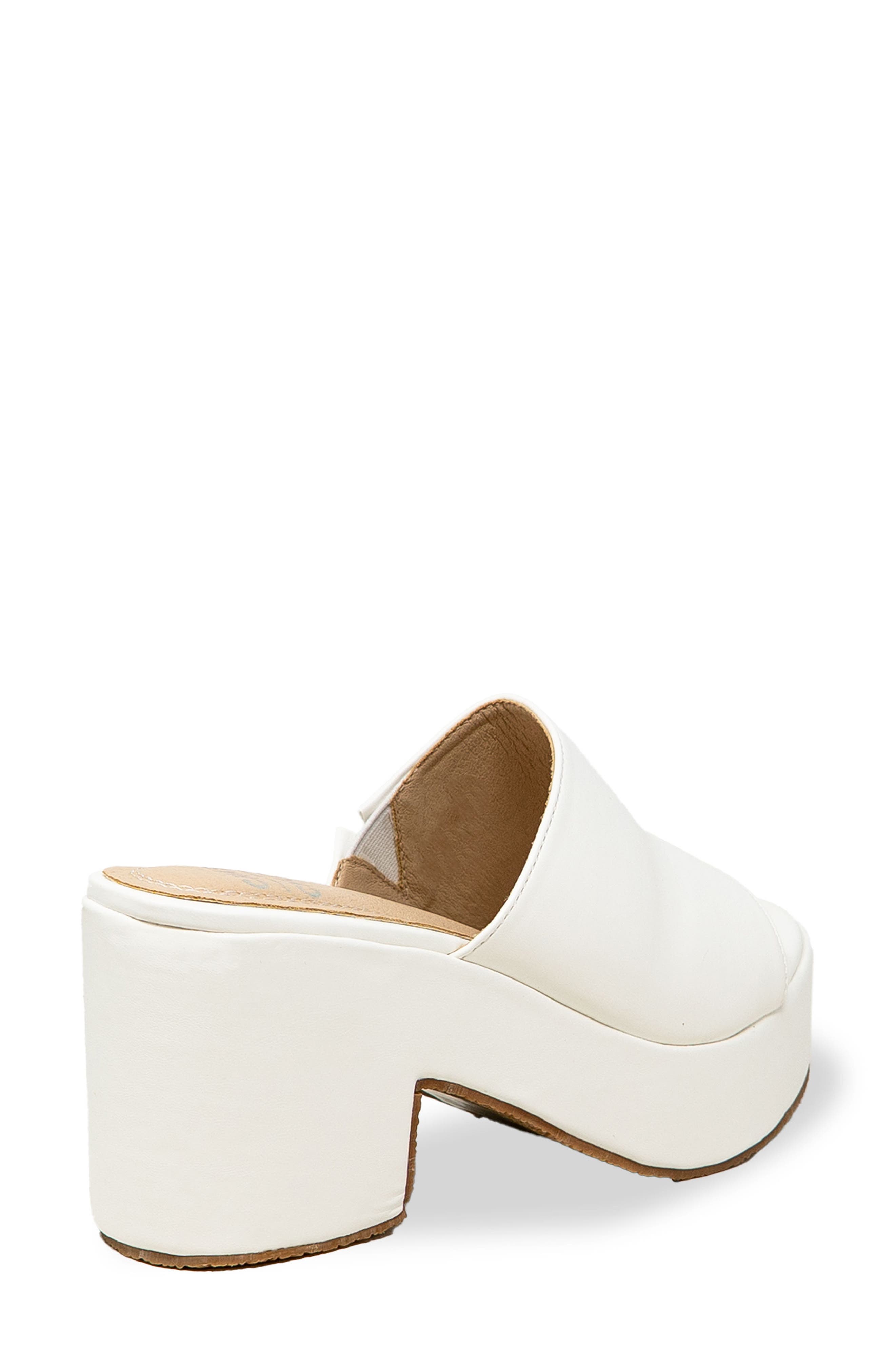 Nelly Platform Slide Sandal, Alternate, color, WHITE PU