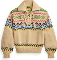 Polo Ralph Lauren Fair Isle Cotton 
Wool Blend Sweater