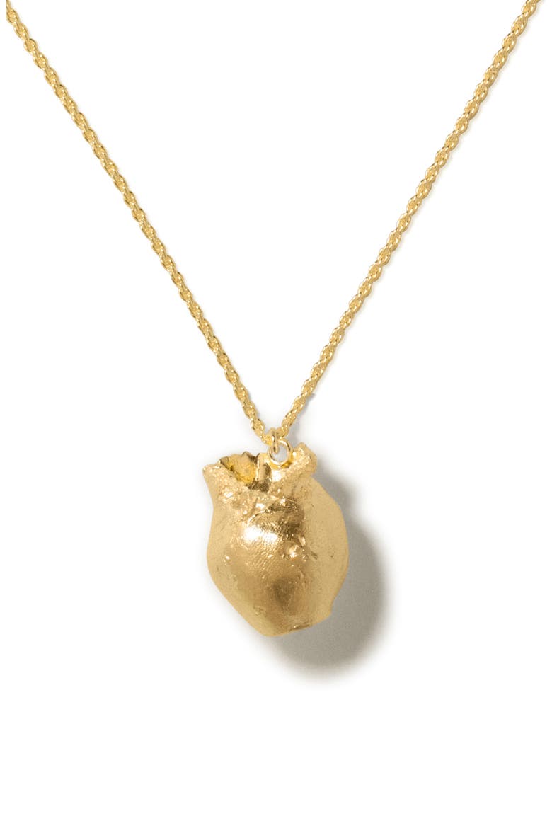 Tumbled Pendant Necklace, Alternate, color, 18CT GOLD PLATED