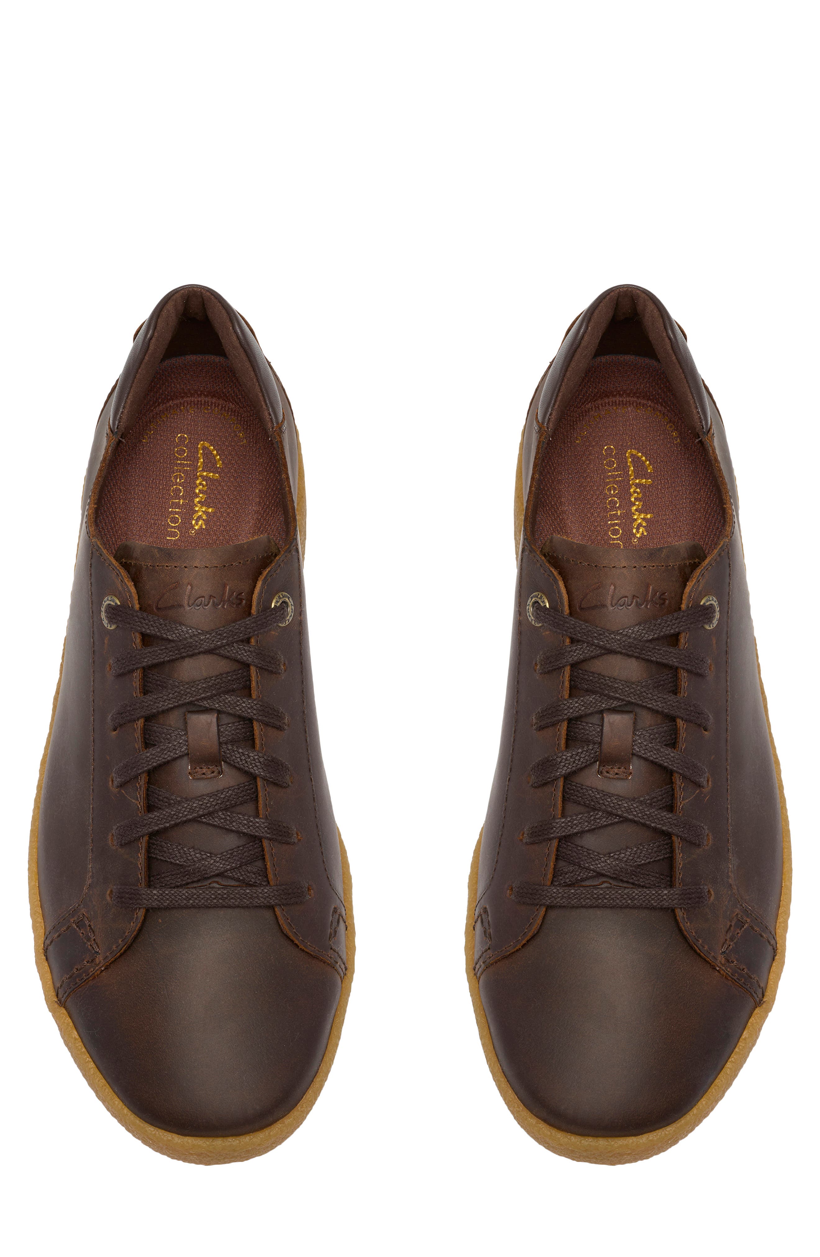 Smokeford Lace Leather Sneaker, Alternate, color, BEESWAX LEATHER