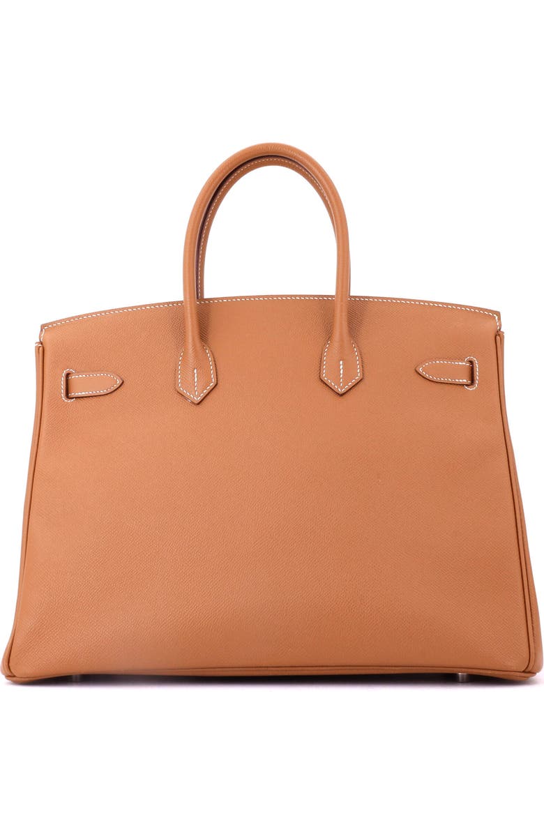 Pre-Owned Hermes Birkin Handbag Brown Epsom with Palladium Hardware 35, Alternate, color, Gold