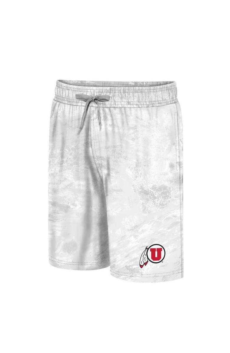 COLOSSEUM Men's Colosseum White Utah Utes Realtree Aspect Ohana Swim Shorts, Alternate, color, White