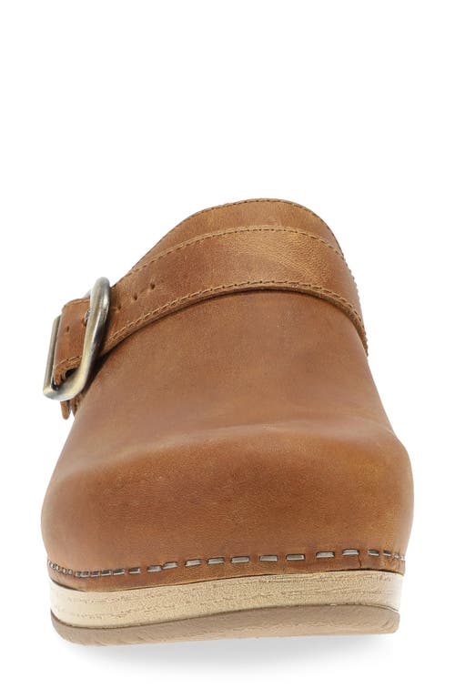 Dansko Women Baylor Mule In Tan In Tan Oiled Pull Up