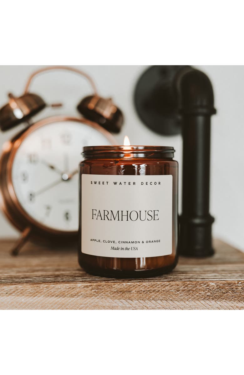 SWEET WATER DECOR Farmhouse 9 oz. Candle, Alternate, color, Black