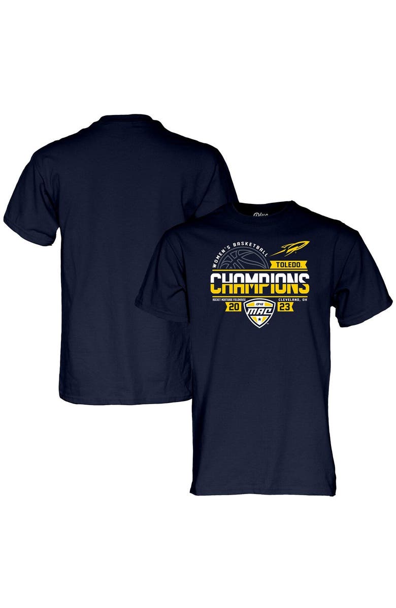 BLUE 84 Navy Toledo Rockets 2023 MAC Women's College Basketball Conference Tournament Champions T-Shirt, Main, color, 