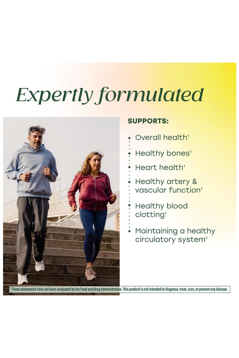 Vitamin K1 & K2 with Vitamin K2 MK7 from Fermented Chickpeas, Vegan, 60 Capsules, Alternate, color, None