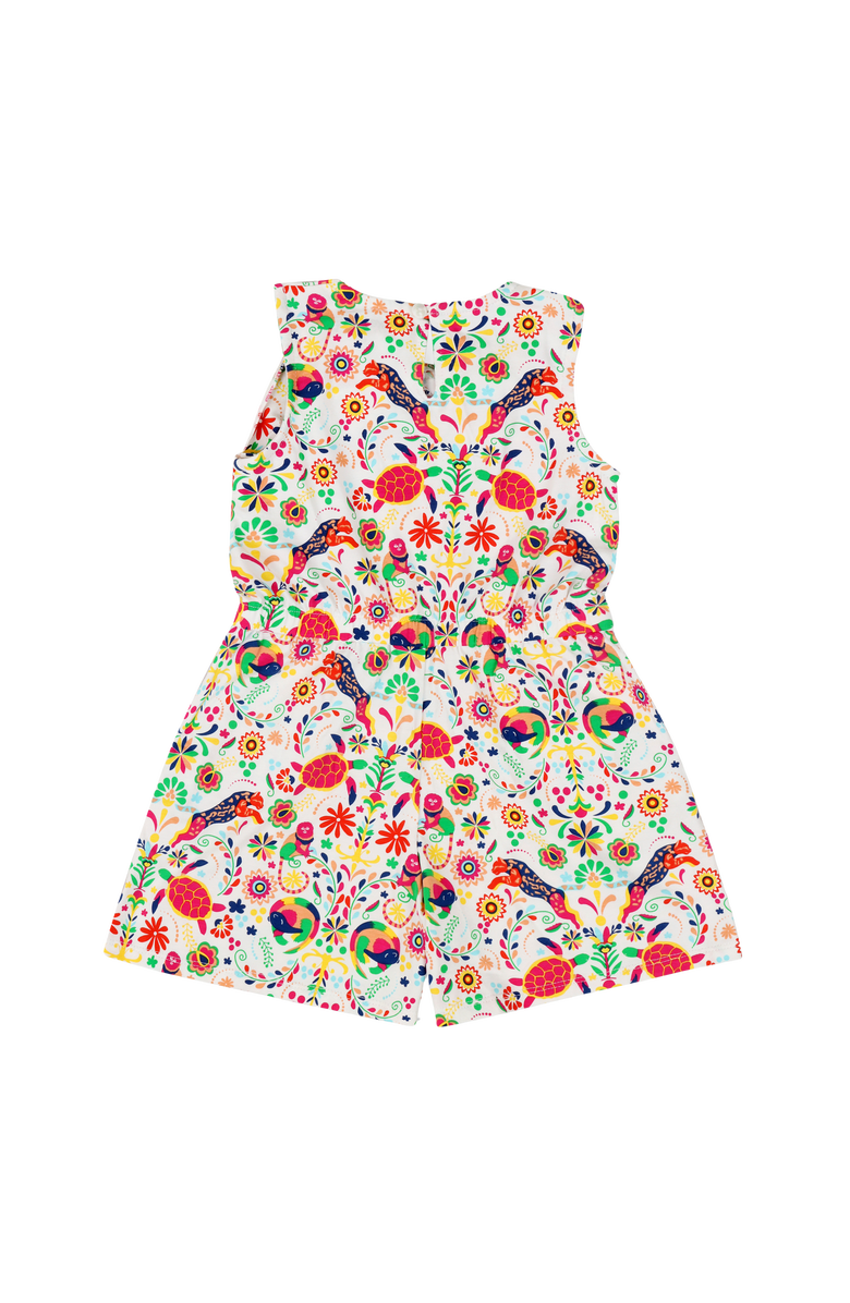 Mixed Up Clothing Girls Volant Ruffle Shorts Romper, Alternate, color, Animal Arabesque