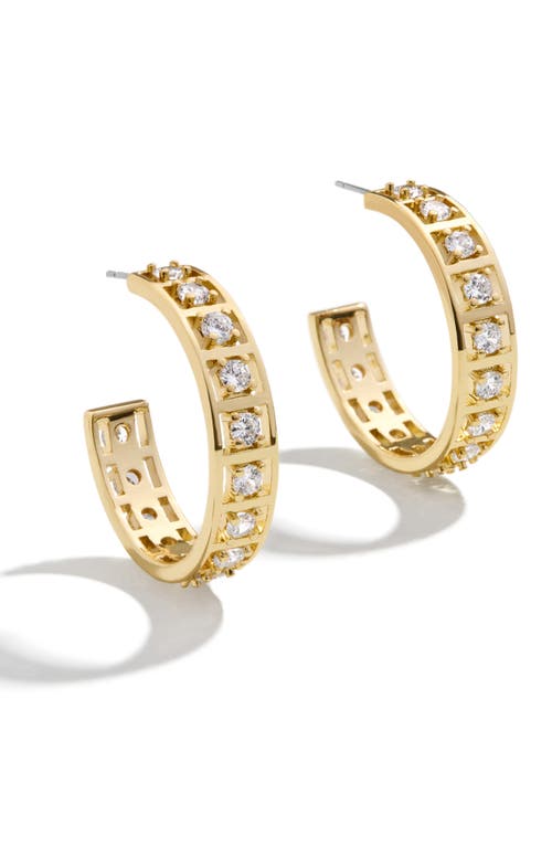 BaubleBar Evelyn Hoop Earrings in Clear 