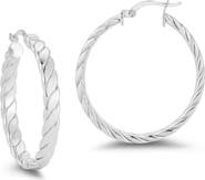 CHLOE AND MADISON Medium Twisted Hoop Earrings