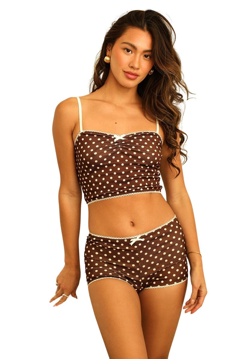 Dippin Daisys Sweet Dreams Set, Main, color, Dotted Brown