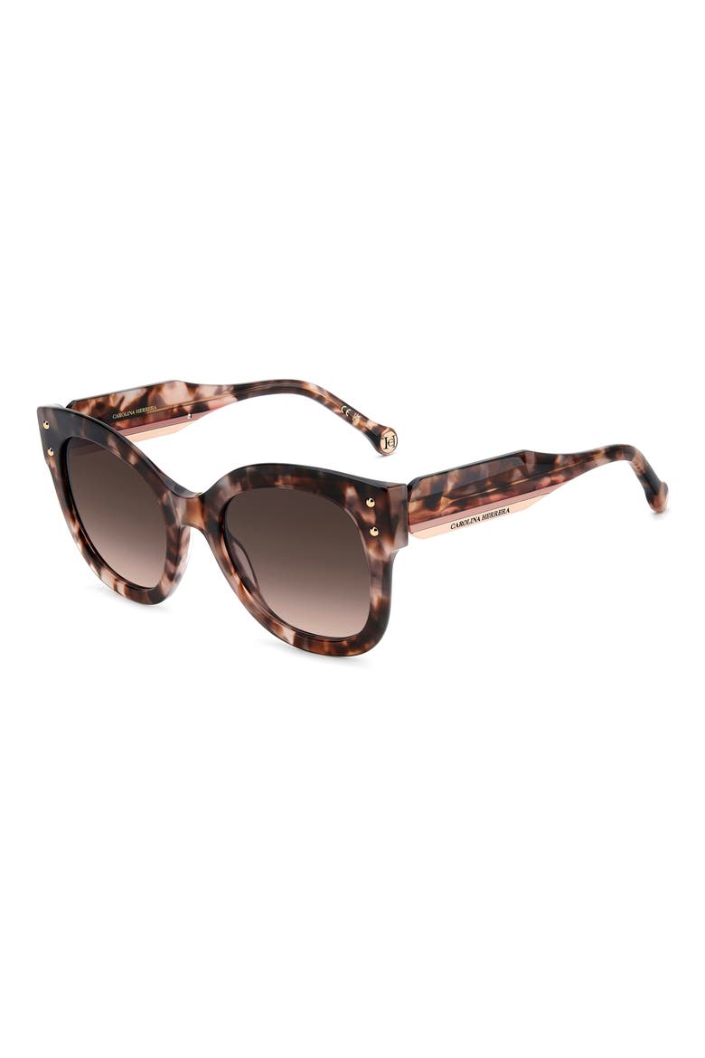 HER 0410/S 52mm Square Sunglasses, Alternate, color, PEACH HAVANA/ BROWN SF