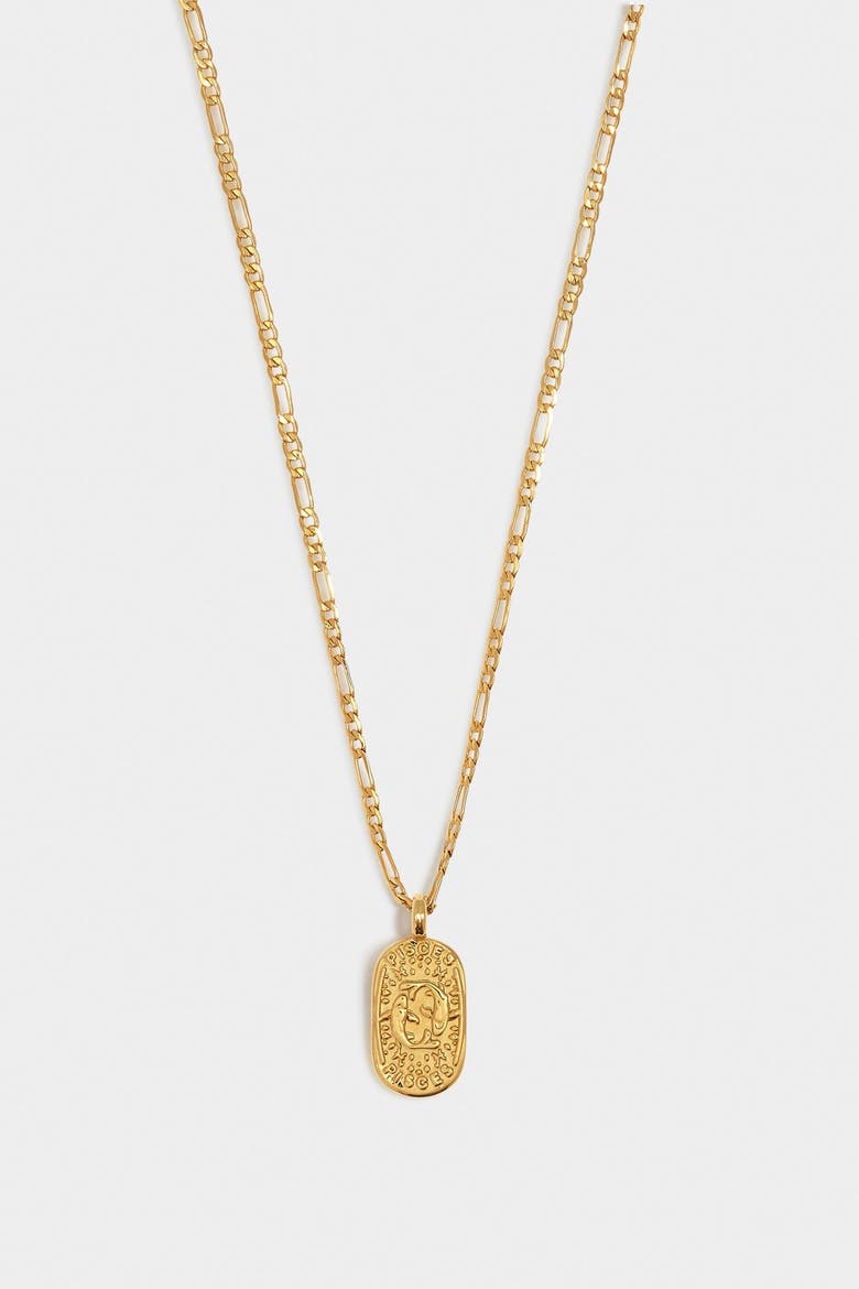 'Pisces' Waterproof Gold Zodiac Necklace, Alternate, color, GOLD