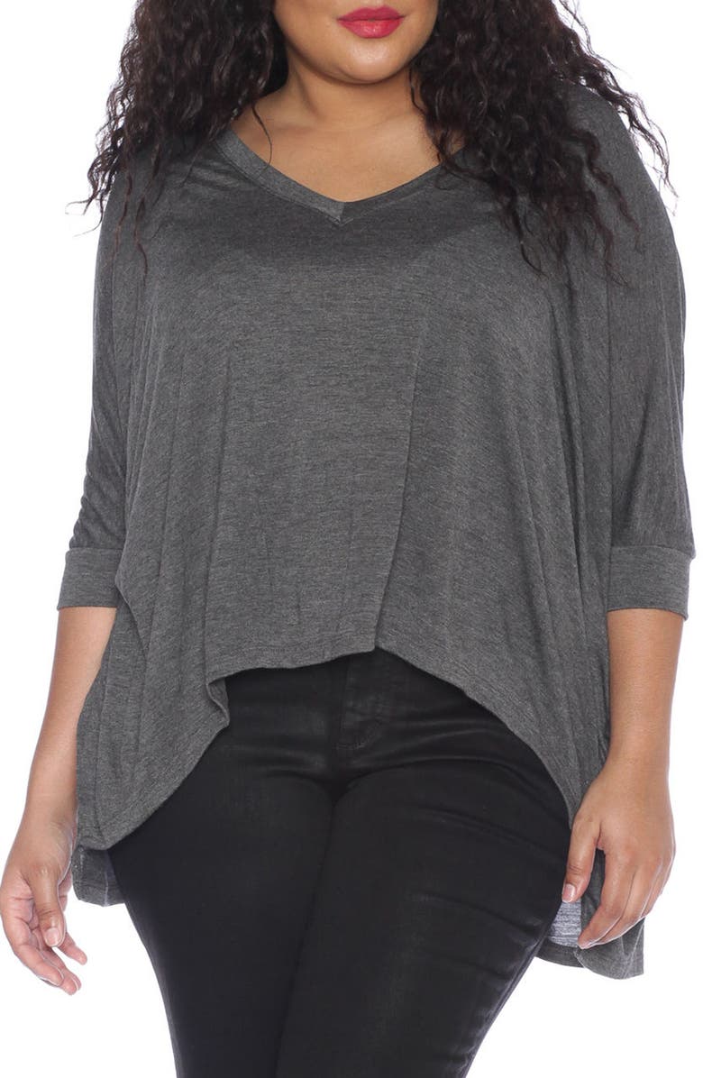 SLINK Jeans V-Neck Tee, Main, color, 