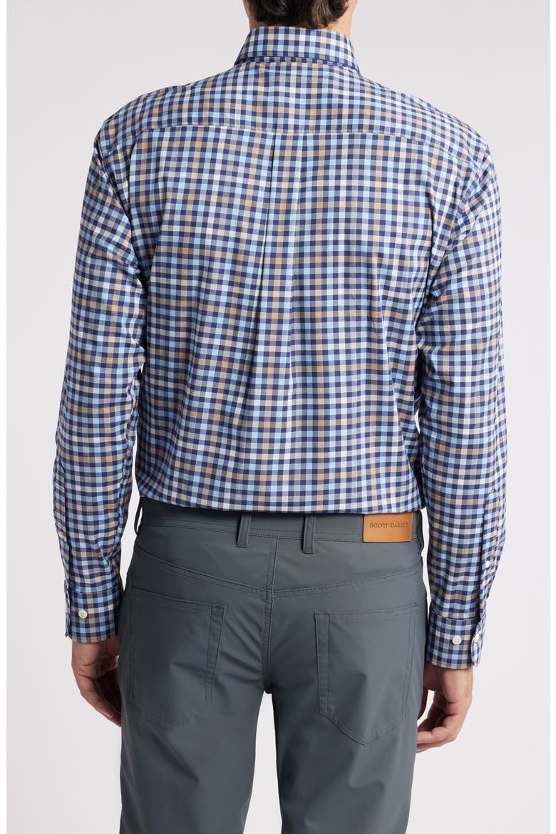 Chambly Crown Lite Check Performance Button-Down Shirt, Alternate, color, NAVY