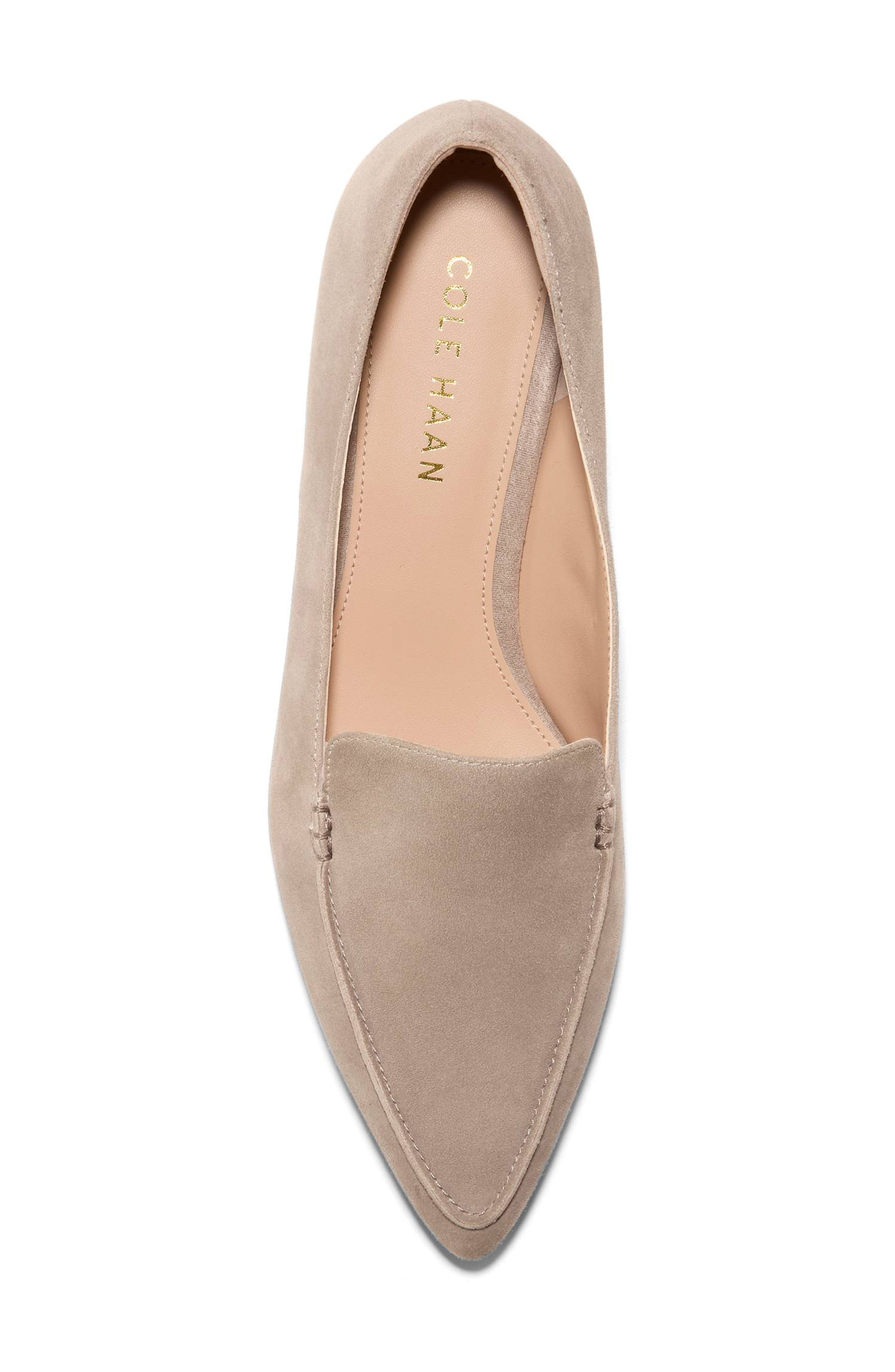 Cole Haan Valentina Pointed Toe Loafer, Alternate, color, Irish Cream Suede