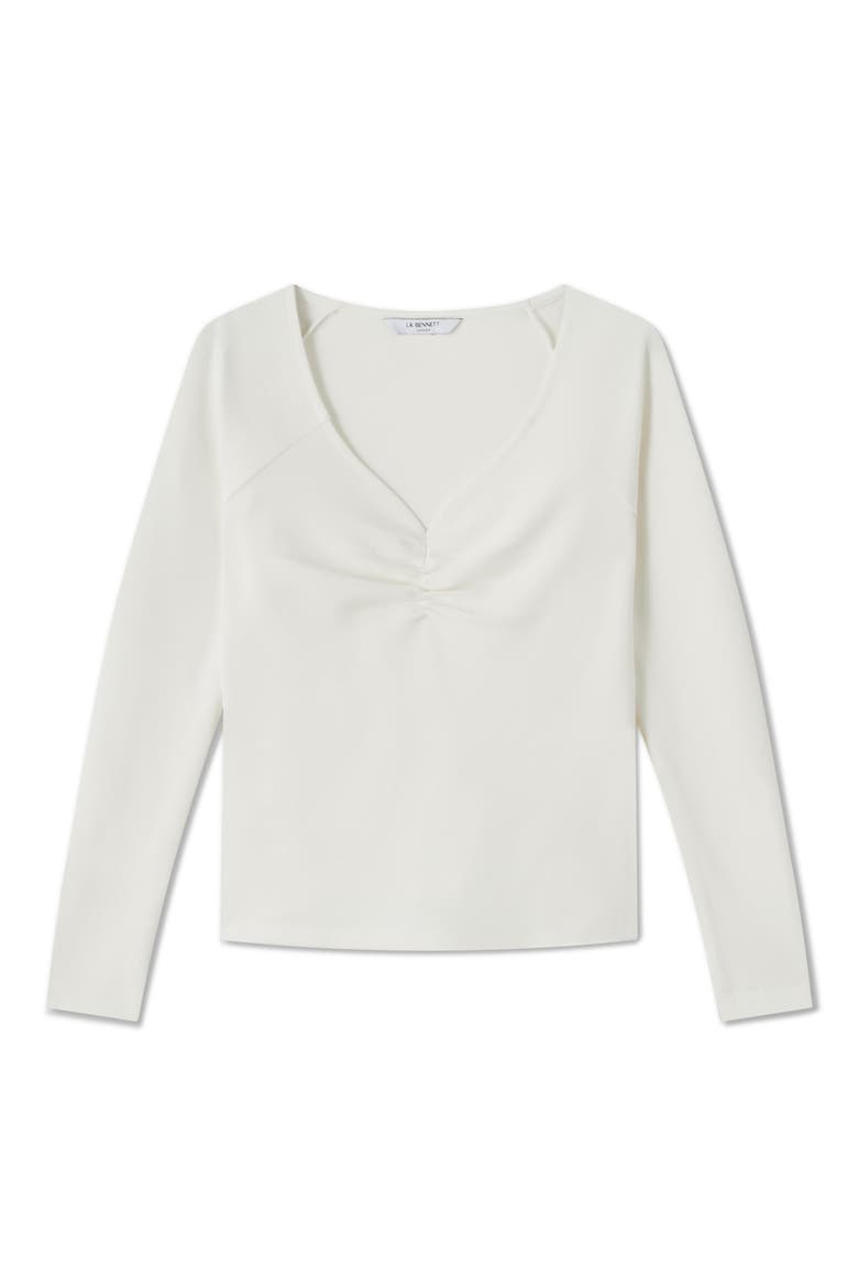 Anabella Long Sleeve Jersey Top, Alternate, color, IVORY