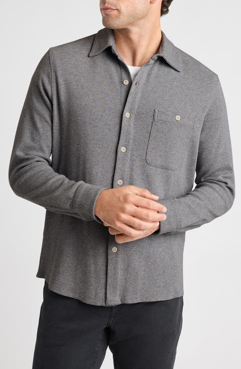 Waffle Button Down Shirt