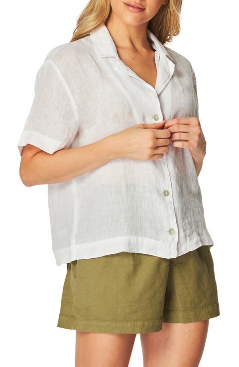 Boxy Linen Camp Shirt
