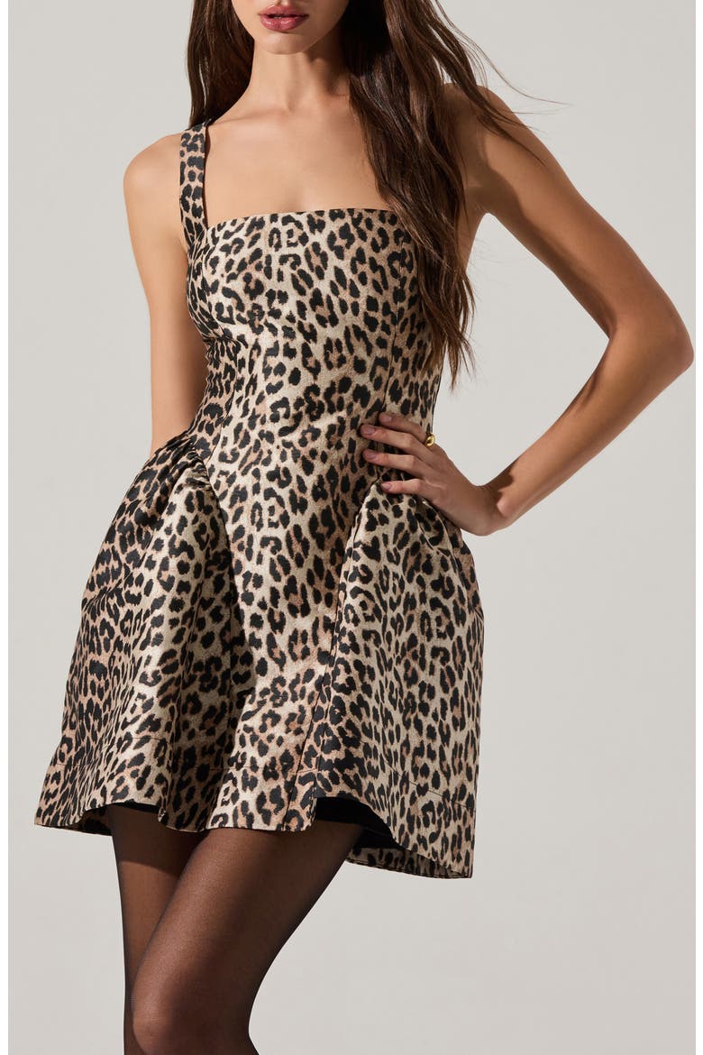 Claudie Sleeveless Minidress, Alternate, color, LEOPARD PRINT
