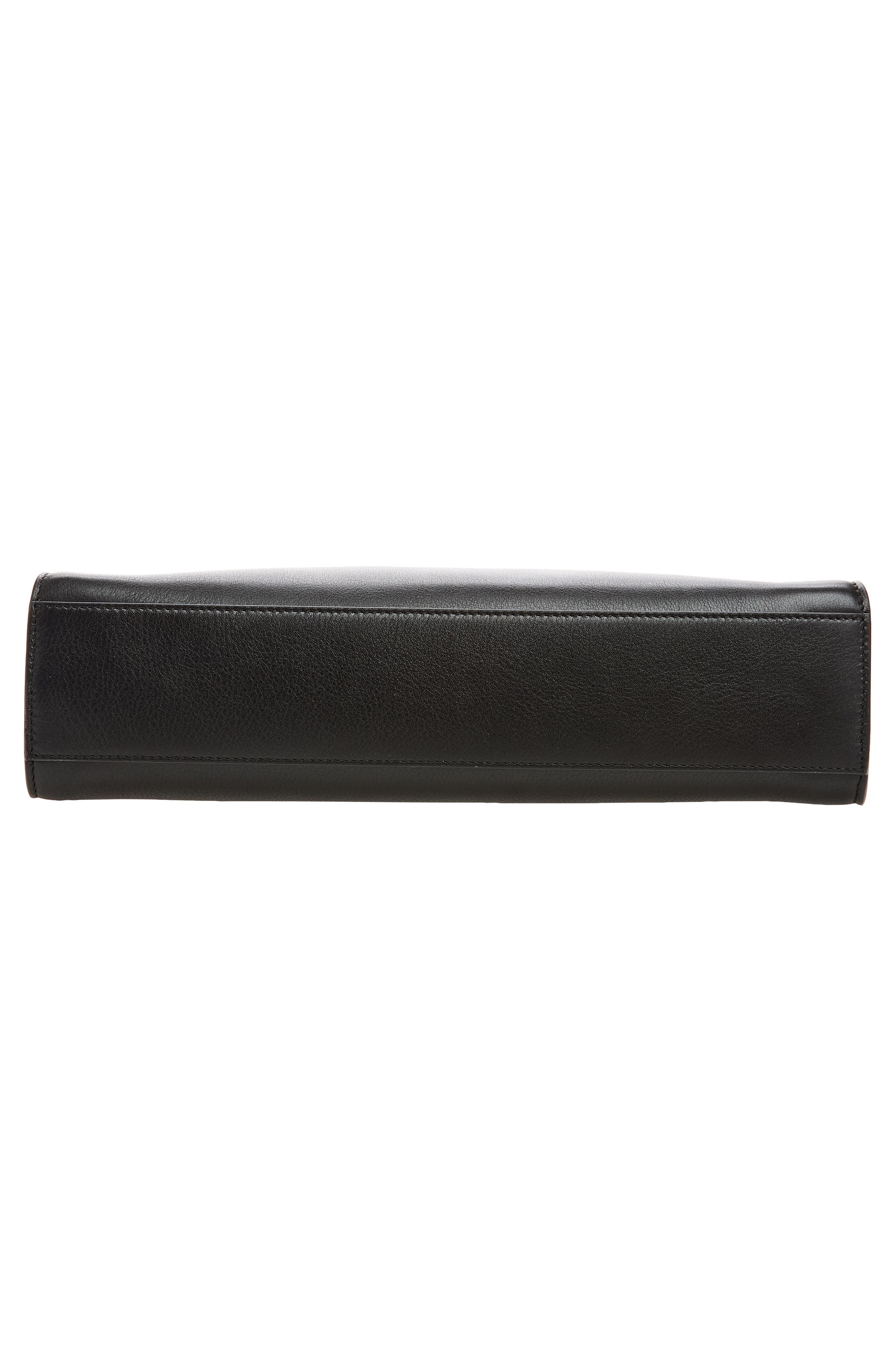 FERRAGAMO Hug Leather East/West Shoulder Bag, Alternate, color, Nero Borgogna