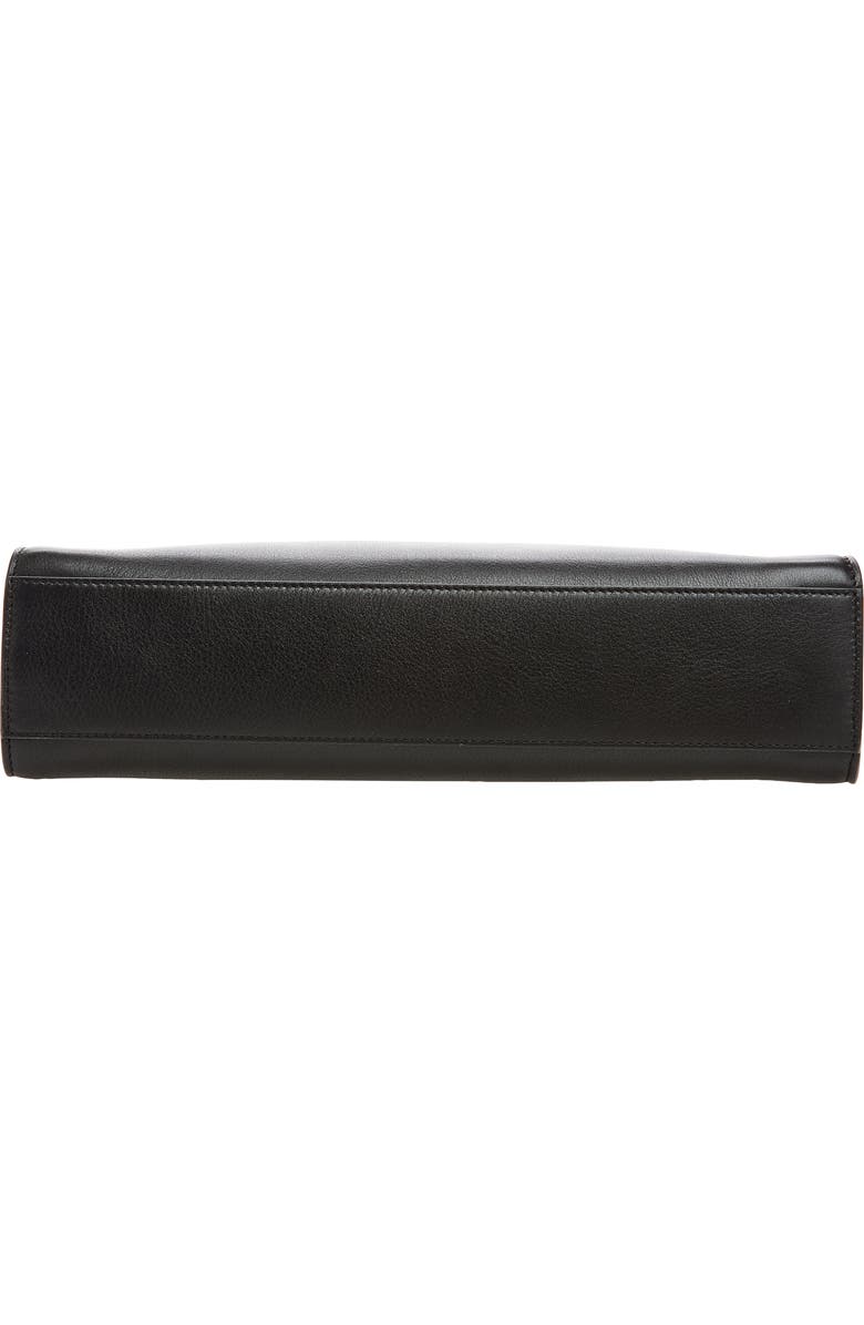 FERRAGAMO Hug Leather East/West Shoulder Bag, Alternate, color, Nero Borgogna