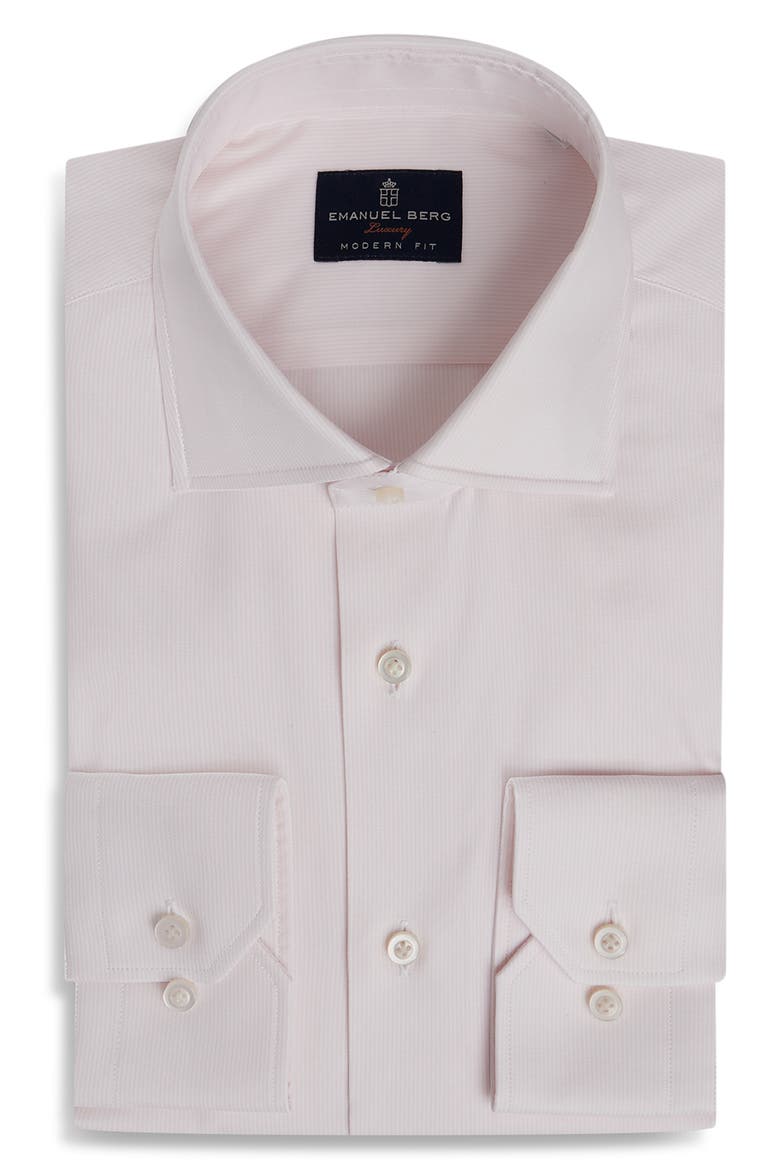 Stripe Natural Stretch Yoga Twill Dress Shirt, Main, color, LIGHT PASTEL PINK