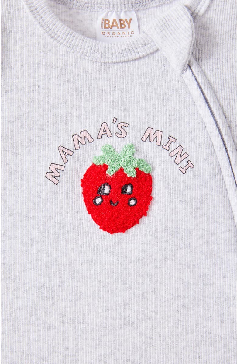 Cotton On Kids The Billie Short Sleeve Zip Romper, Alternate, color, Snow Marle Mama S Mini