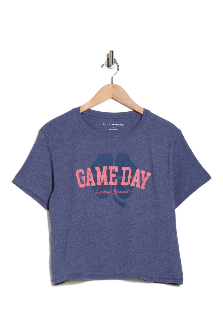 Game Day Crop Graphic T-Shirt, Alternate, color, BLACK IRIS