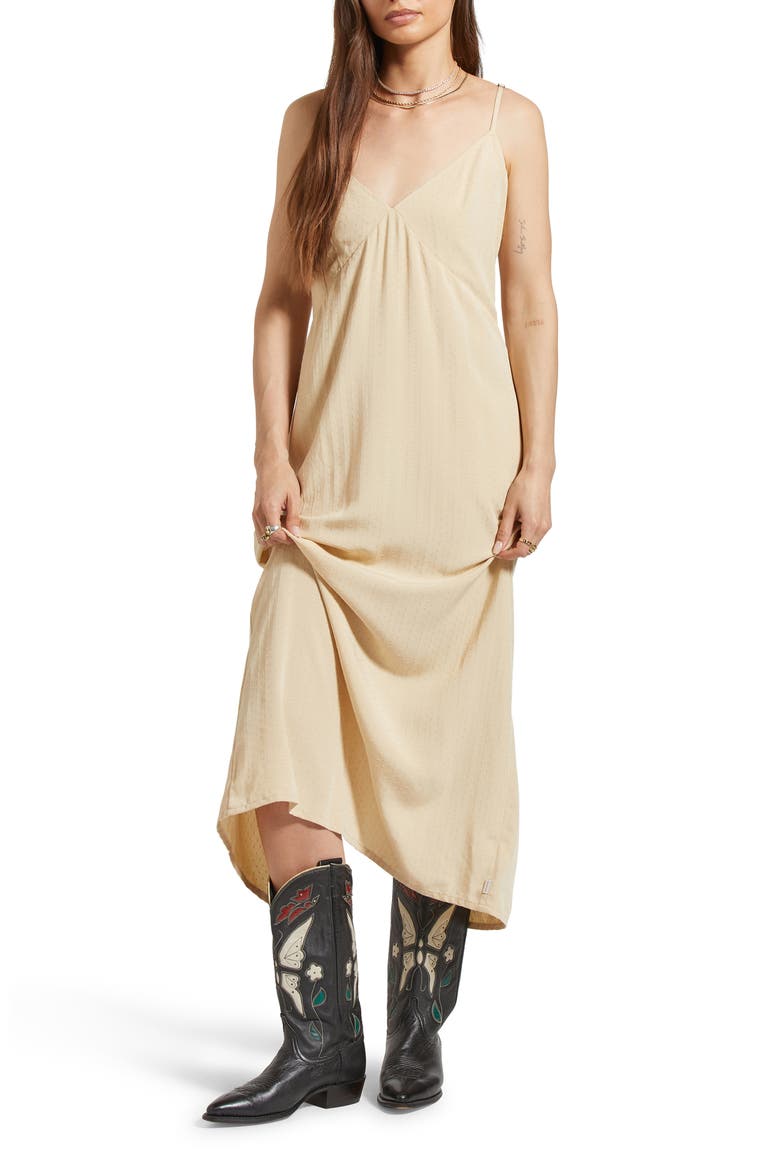 Jacquard Midi Slipdress, Main, color, VINTAGE WHITE