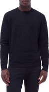 Bugatchi Textured Cotton, Silk & Cashmere Crewneck Sweater