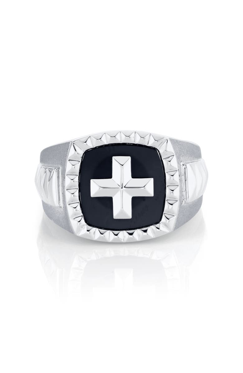 Michael M Men's Tetra Signet Ring, Alternate, color, Silver