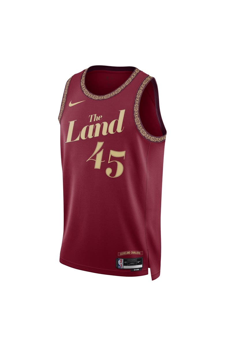 Nike Unisex Nike Donovan Mitchell Wine Cleveland Cavaliers 2023/24 Swingman Jersey - City Edition, Alternate, color, 