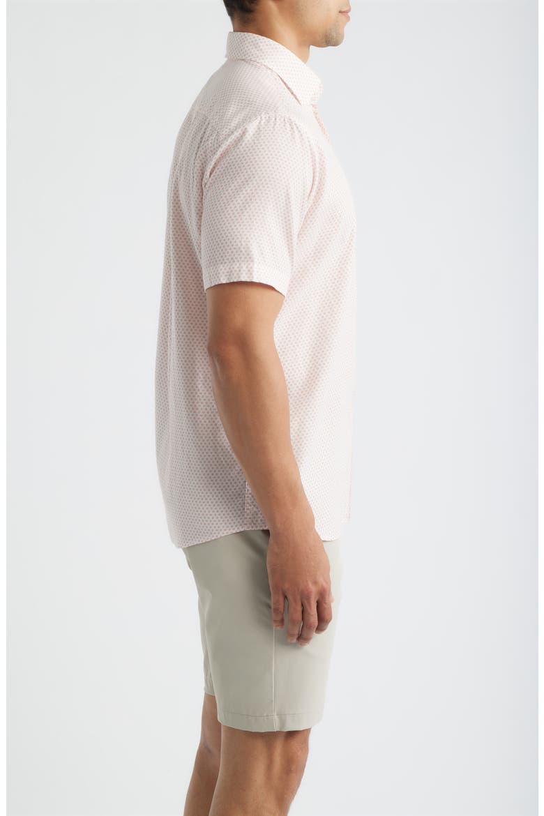 Tamarama Medallion Print Short Sleeve Cotton & Lyocell Button-Up Shirt, Alternate, color, VENETIAN PINK