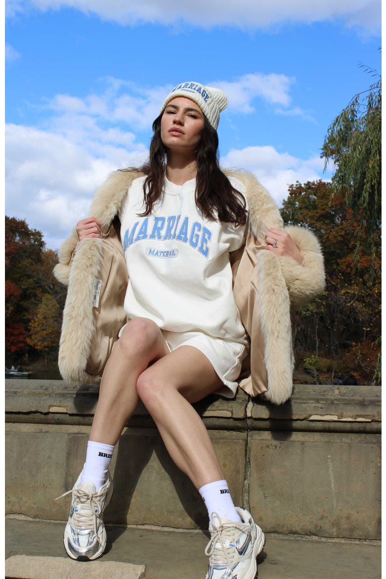 Marriage Material Heritage Crew, Alternate, color, White