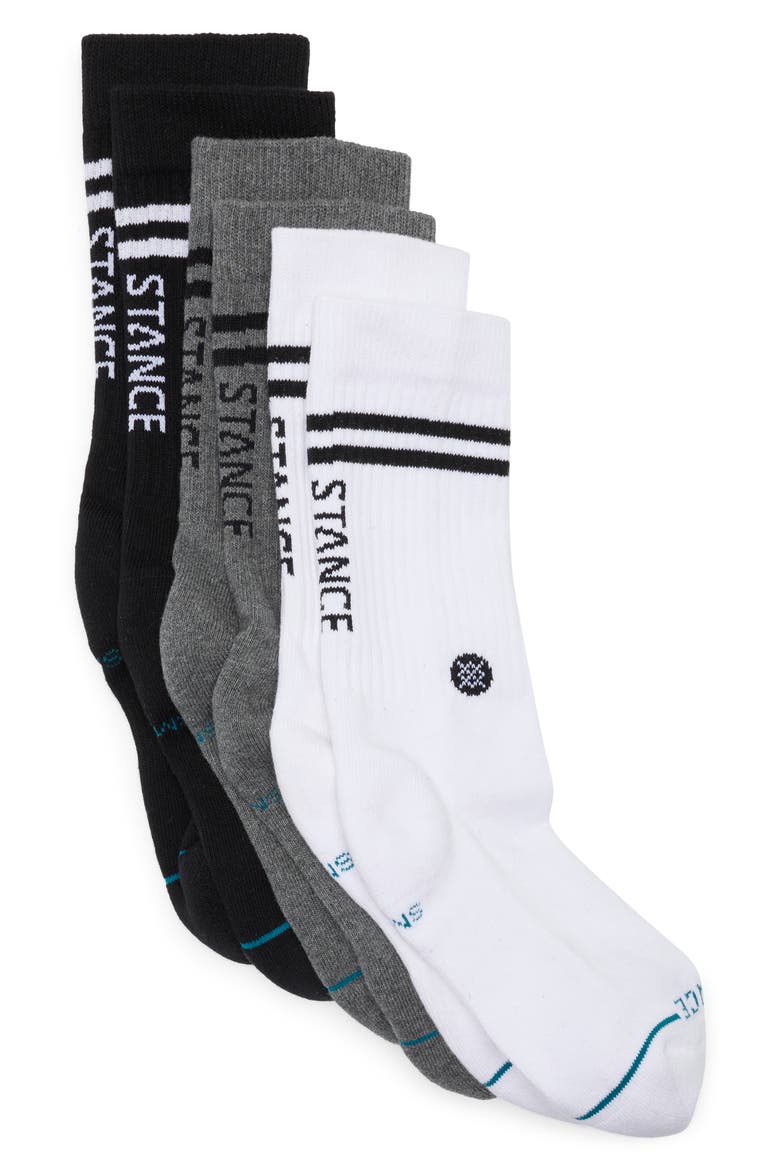 Core 3-Pack Crew Socks, Main, color, BLACK MULTI