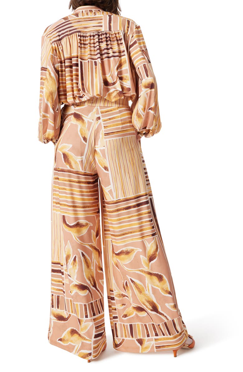 DO by Dee Ocleppo Mixed Print Long Sleeve Stretch Jersey Jumpsuit, Alternate, color, 