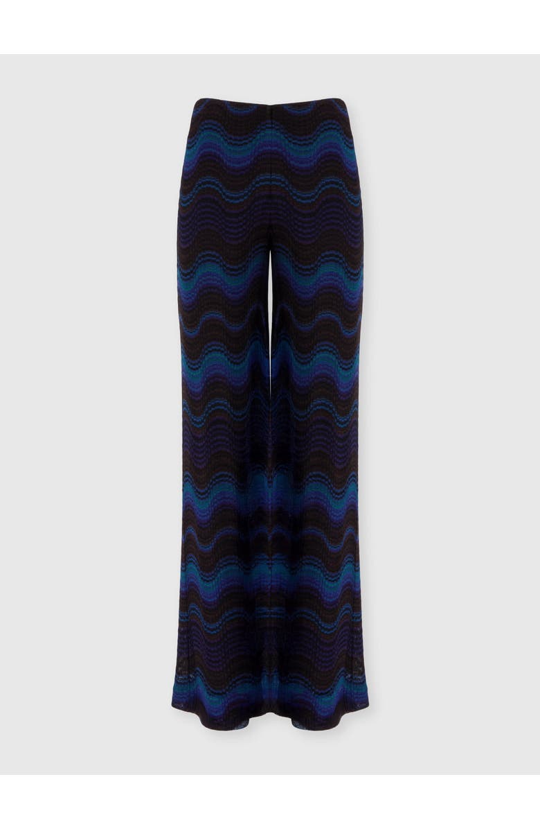 Missoni Palazzo Trousers With Wave Pattern, Main, color, Yellow & Brown