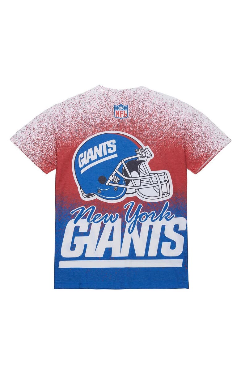 Mitchell & Ness Men's Mitchell & Ness White New York Giants Team Burst Vintage Logo T-Shirt, Alternate, color, White