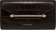 Strathberry Large Multrees Croc Embossed Leather Wallet on a Chain