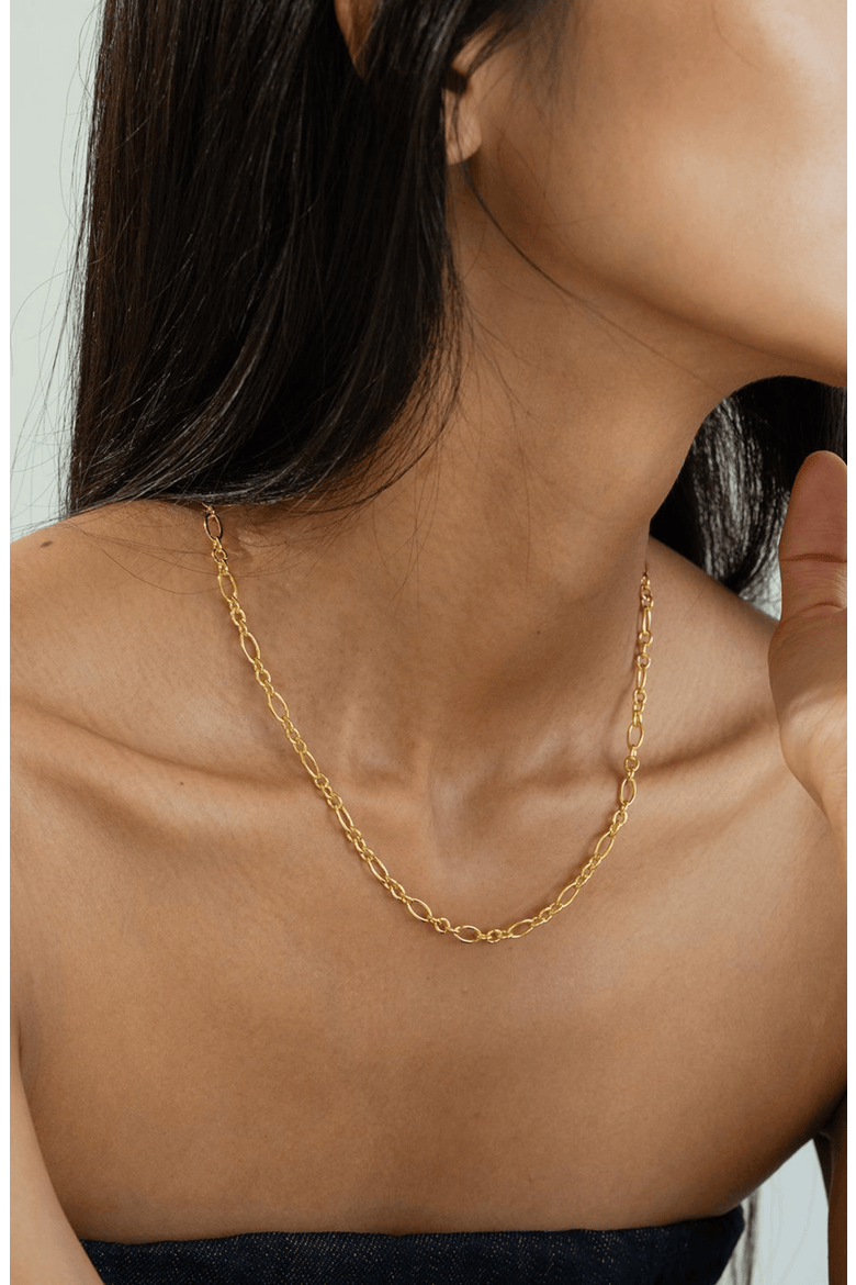 18K Gold Plated Sterling Silver Luxe Necklace Layers Set Gift Idea, Alternate, color, Gold