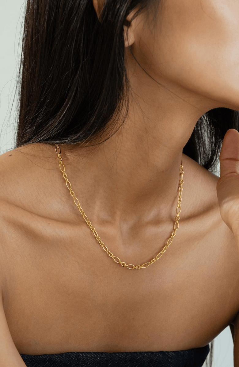 Bearfruit Jewelry 18K Gold Plated Sterling Silver Luxe Necklace Layers Set Holiday Gift Idea, Alternate, color, Gold