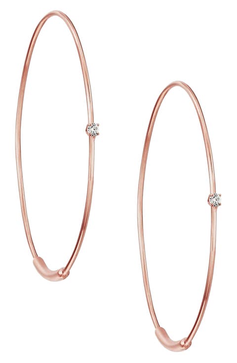 Small Magic Diamond Hoop Earrings