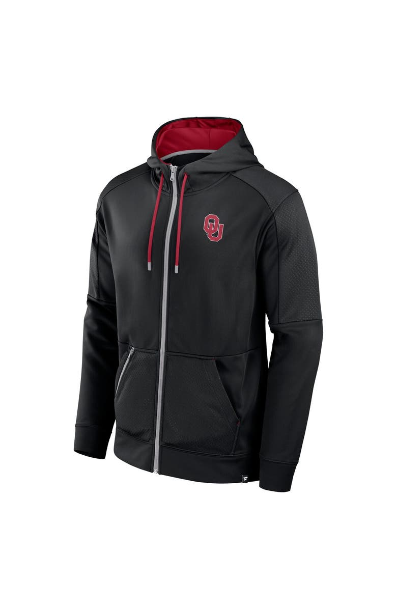FANATICS Men's Fanatics Black Oklahoma Sooners Defender Full-Zip Hoodie, Alternate, color, Black