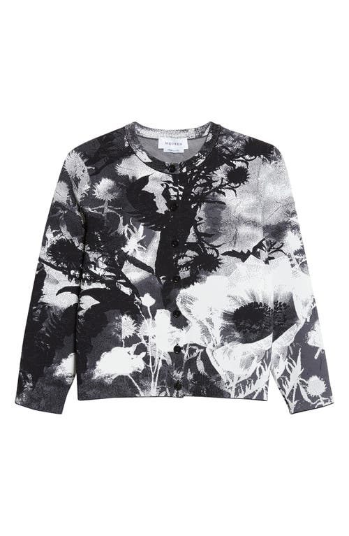 Alexander Mcqueen Mcqueen Floral Jacquard Crewneck Cardigan In Multi