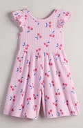Tucker + Tate Kids' Print Flutter Sleeve Rib Romper