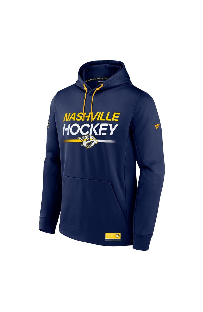 FANATICS Men's Fanatics Navy Nashville Predators Authentic Pro Fleece Pullover Hoodie, Alternate, color, 