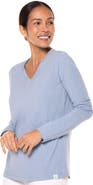 Coolibar Women's Morada V-Neck Long Sleeve T-Shirt, UPF 50+ Sun Protection