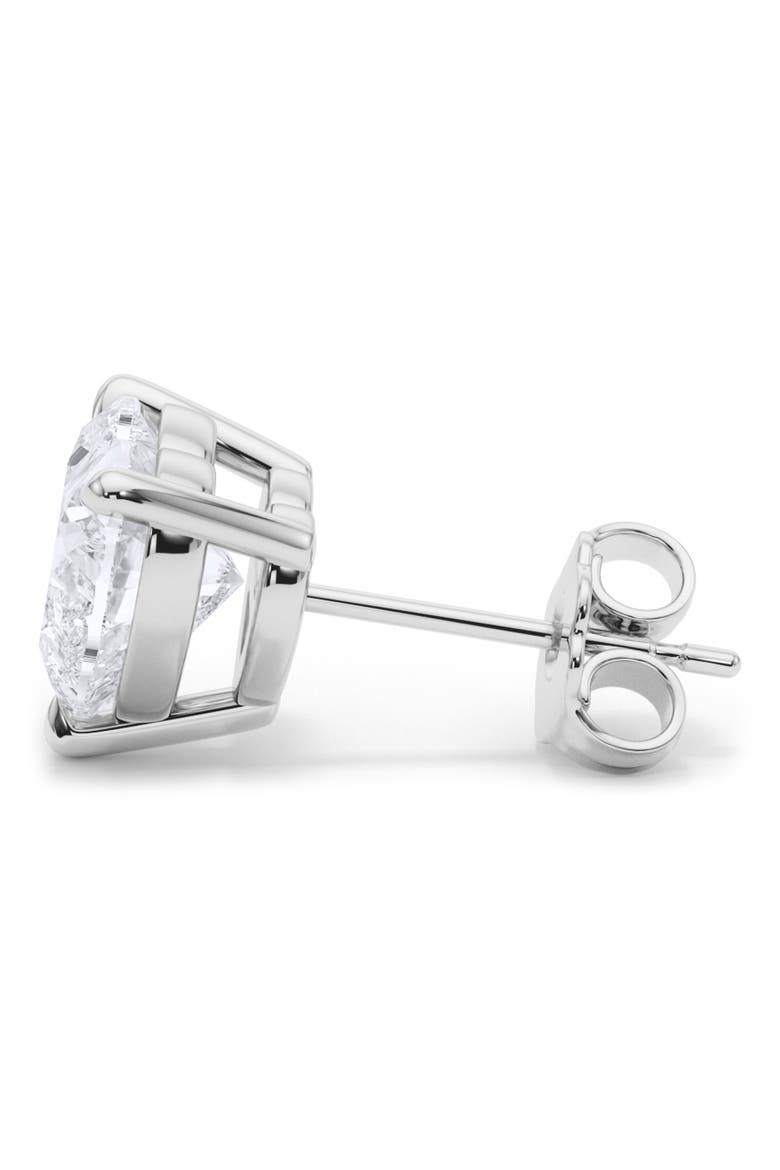Lab Grown Diamond Heart Stud Earrings, Alternate, color, 18K WHITE GOLD