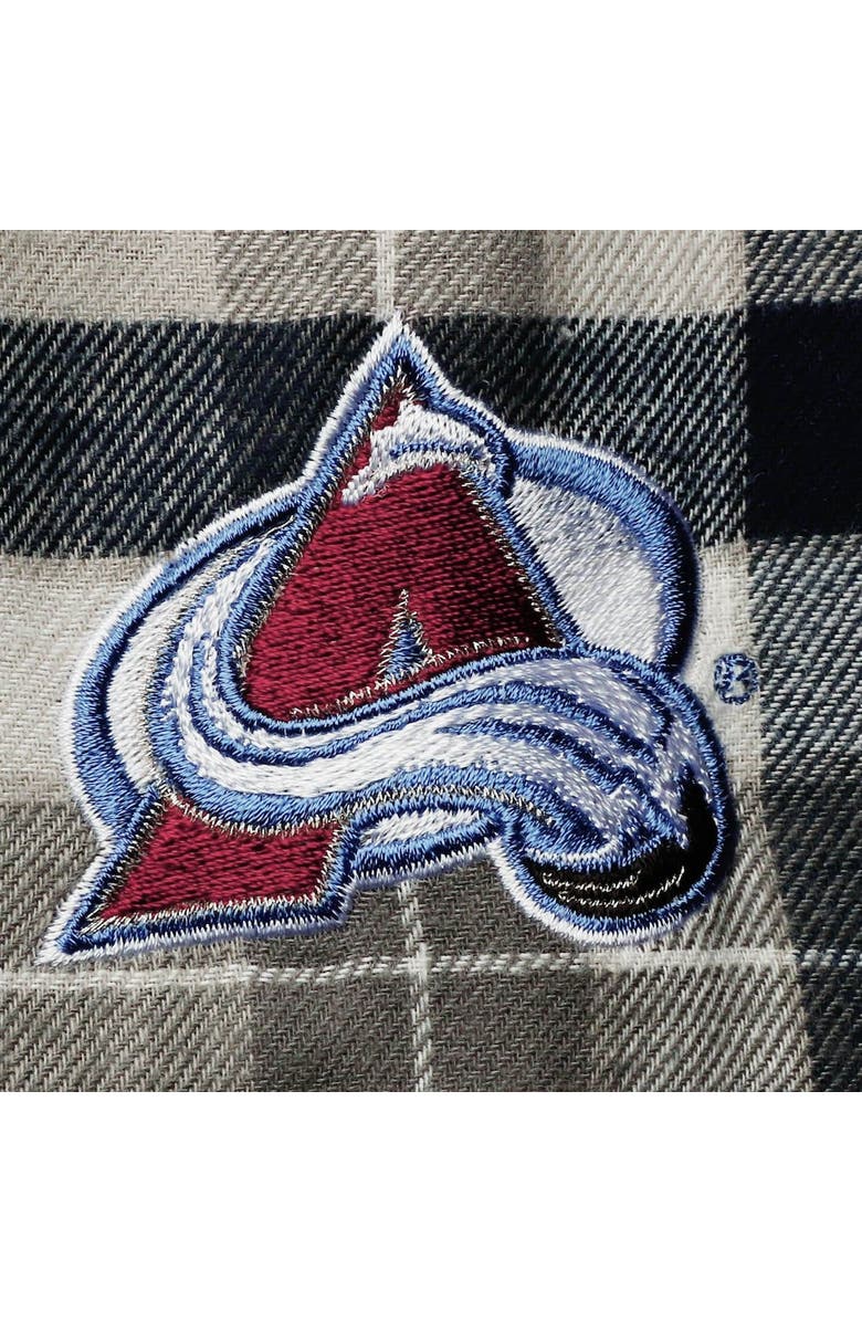 ANTIGUA Men's Antigua Navy/Gray Colorado Avalanche Ease Plaid Button-Up Long Sleeve Shirt, Alternate, color, 