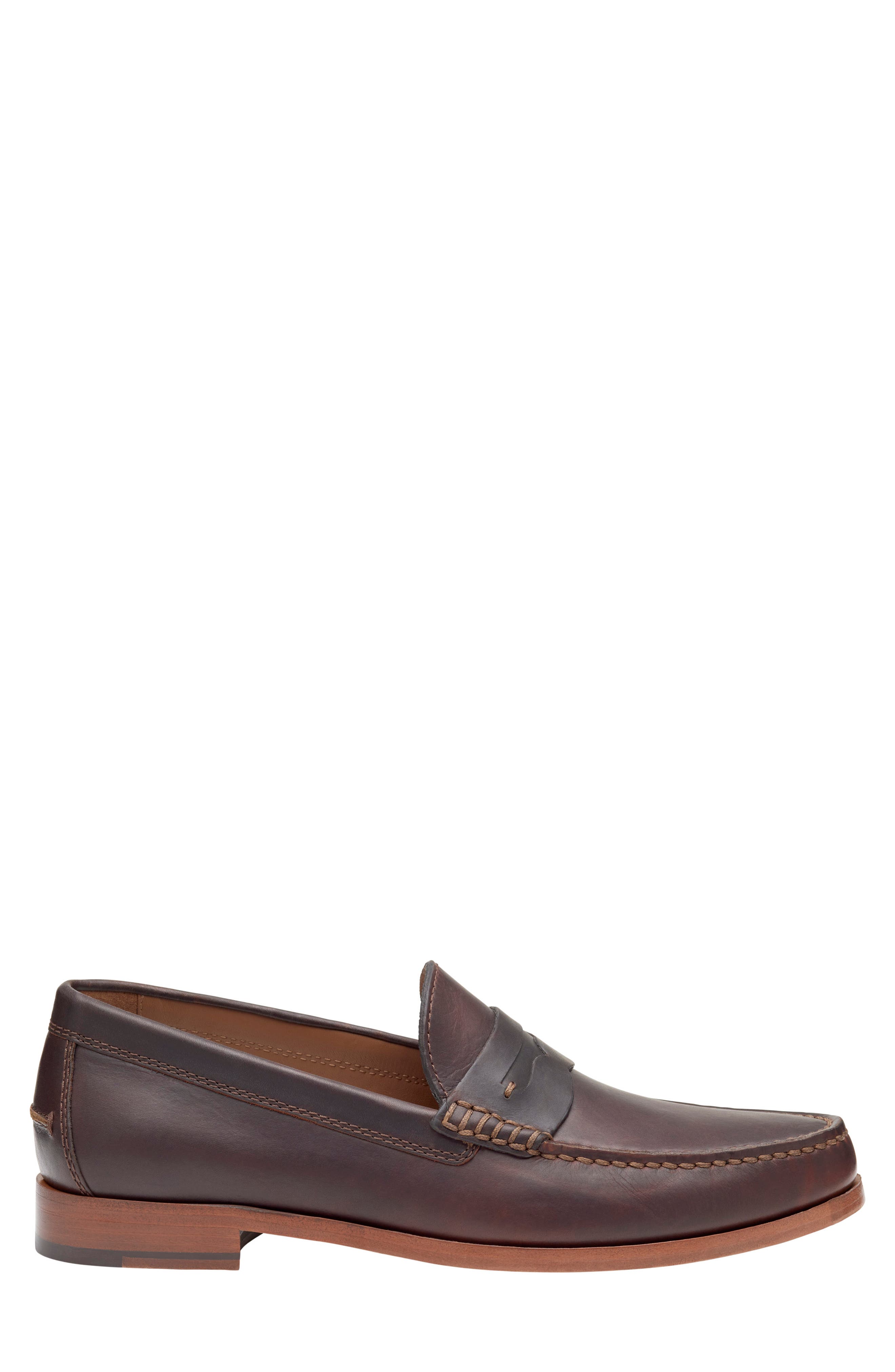 Johnston & Murphy Baldwin Penny Loafer, Alternate, color, Dark Brown English Full Grain